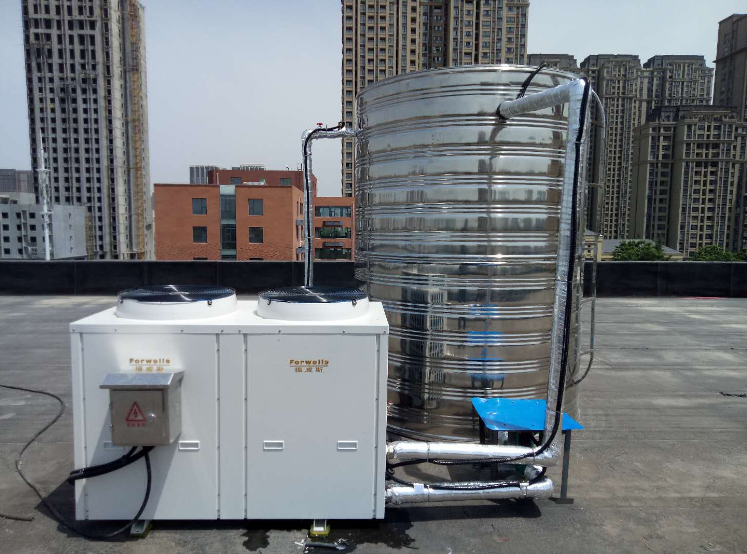 河南學校用空氣能熱水器，四季恒溫